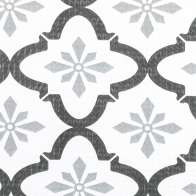 Swatch for Smooth Top® EasyLiner® Brand Shelf Liner - Grey Quatrefloral 20 in. x 6 ft.